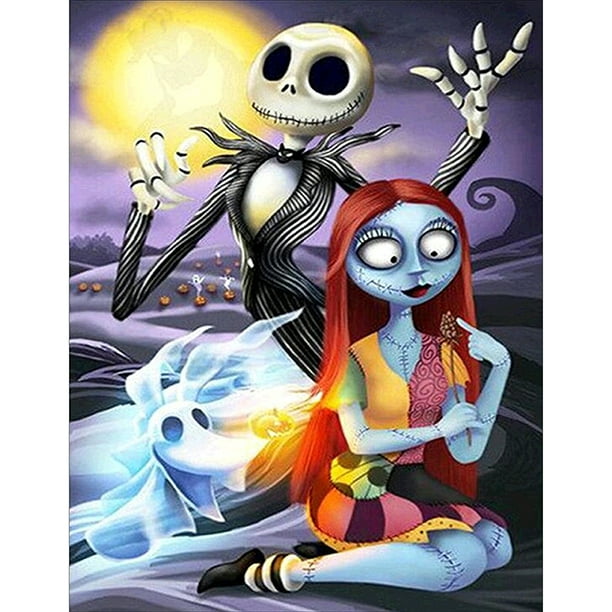 DIY Diamond Painting Kit Nightmare Before Christmas Diamond Painting Full Drill Cross Stitch Mosaic Painting Decor Full Drill SquareRound
